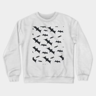 Halloween Bats Flying Pattern Crewneck Sweatshirt